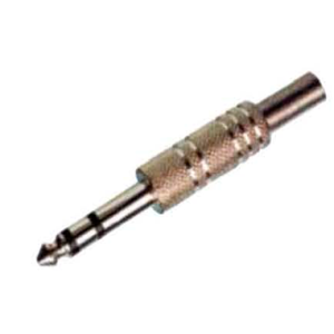 6.35mm Plug P-10 stereo  Metal c/ mola