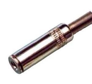 A: 3.5mm J-1 mono jack  B: 3.5mm J-1 stereo jack  Metal c/mola