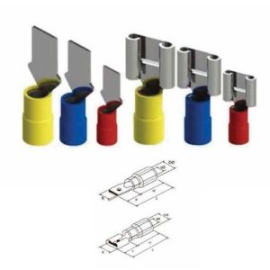 TERMINAIS PRÉ ISOLADOS MACHO E FÊMEA 2,8 - 4,8 - 6,3MM