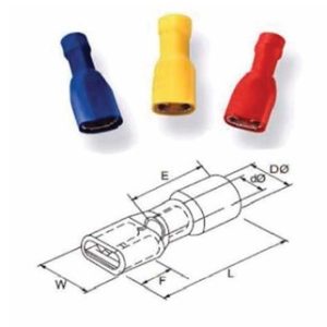 TERMINAL PRÉ ISOLADOS FEMEA 6,3MM TODO ISOLADO